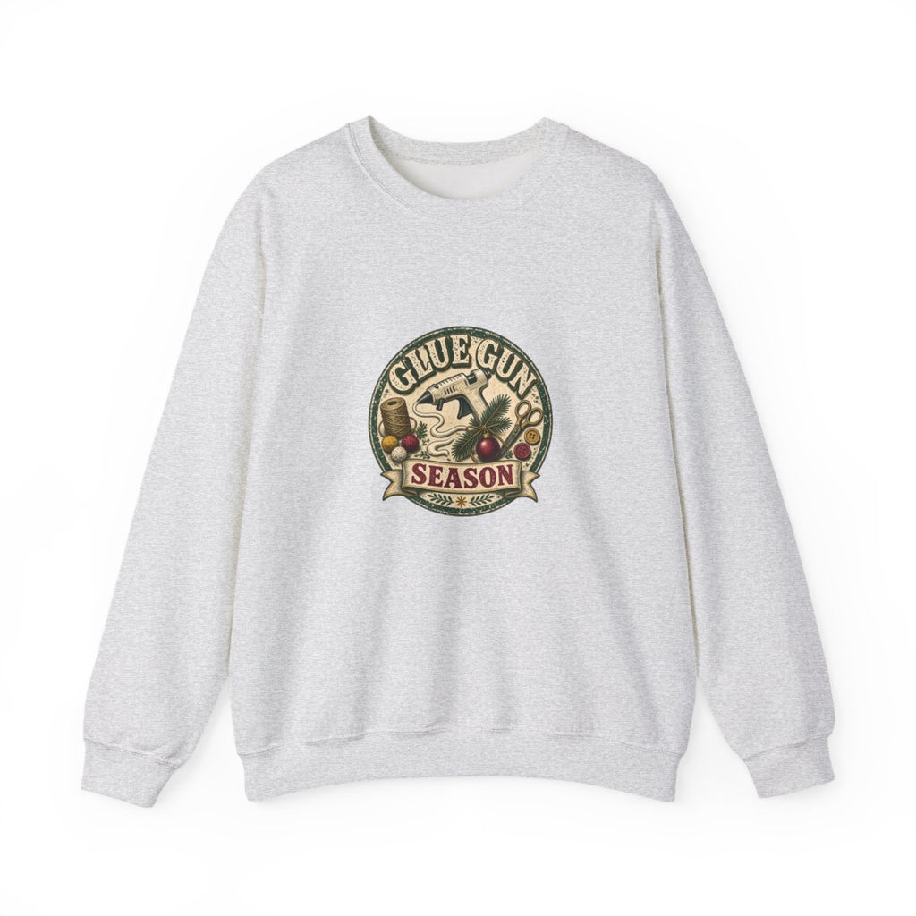 Glue Gun Season sweatshirt, Ash, front