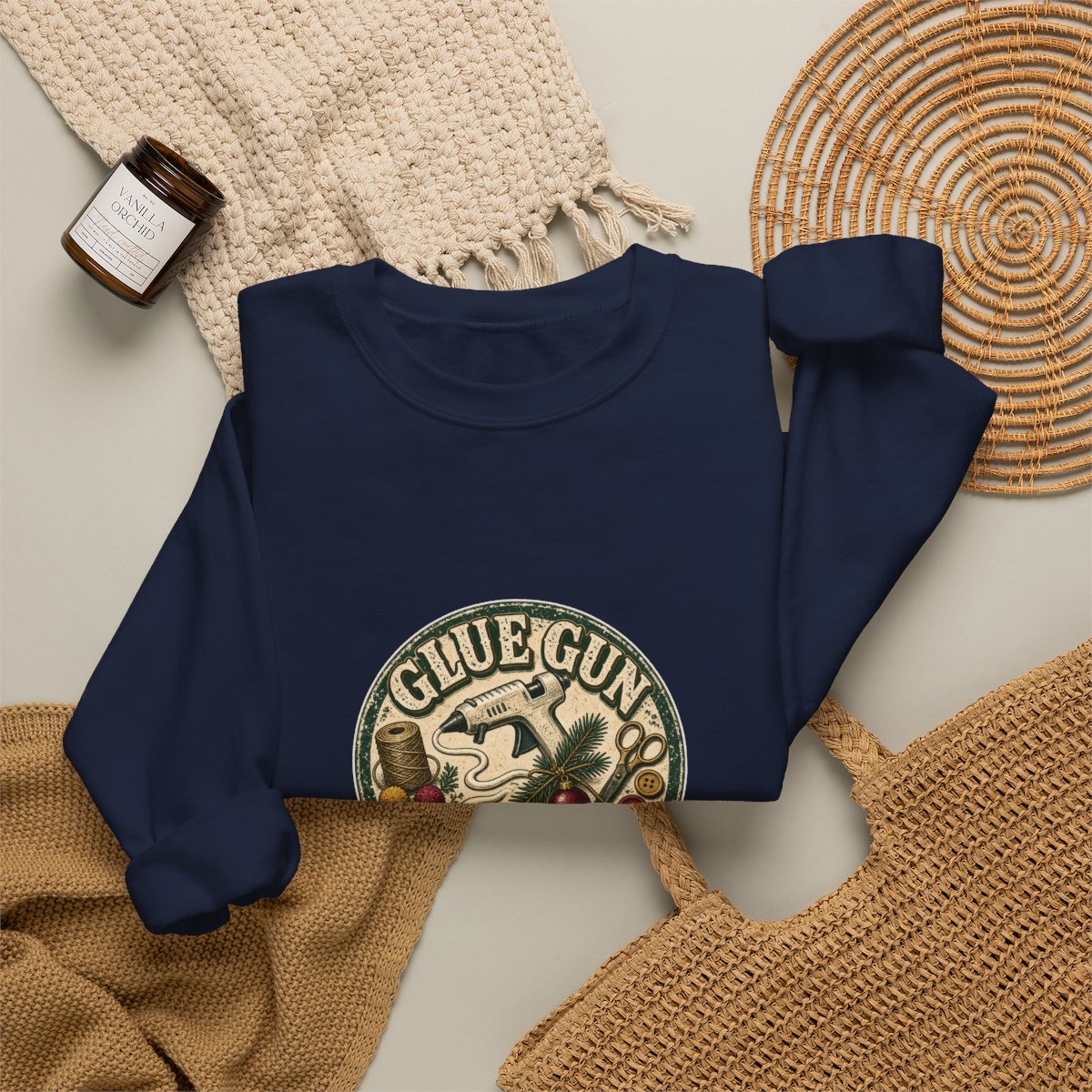 Glue Gun Season sweatshirt, folded