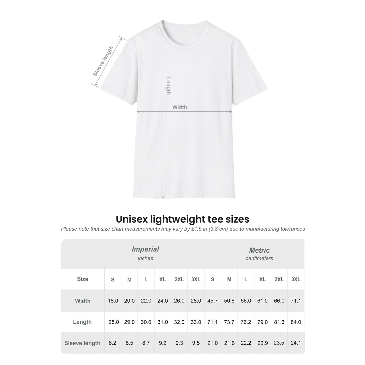 P495 08 size chart