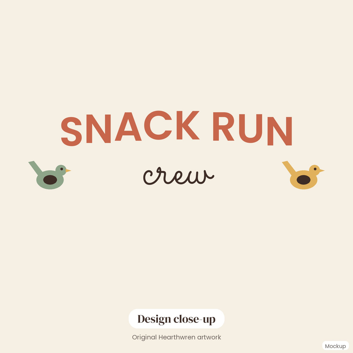 Snack Run Crew Trucker Hat - closeup