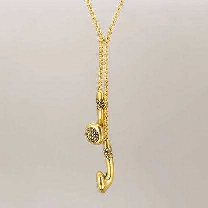 Hip-Hop Music Headphones Earbuds Necklace