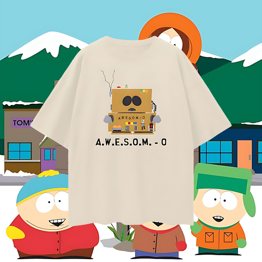Vintage Like Funny South Park Cartman Awesom-o Oversized T Shirt