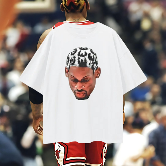 Vintage Like Dennis Rodman Cheetah Head Oversized T Shirt