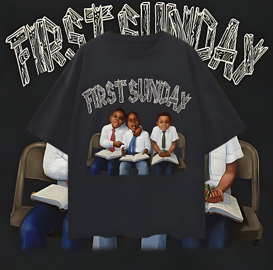 Vintage Like First Sunday Church Oversized T Shirt