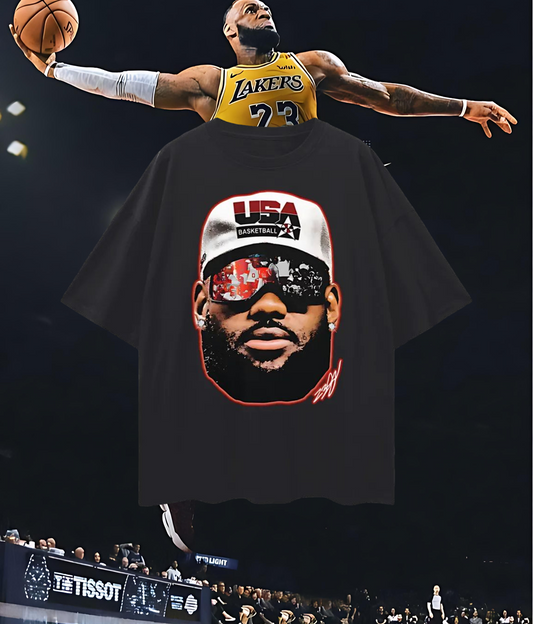 Vintage Like Lebron Big Head Graphic Oversized T Shirt