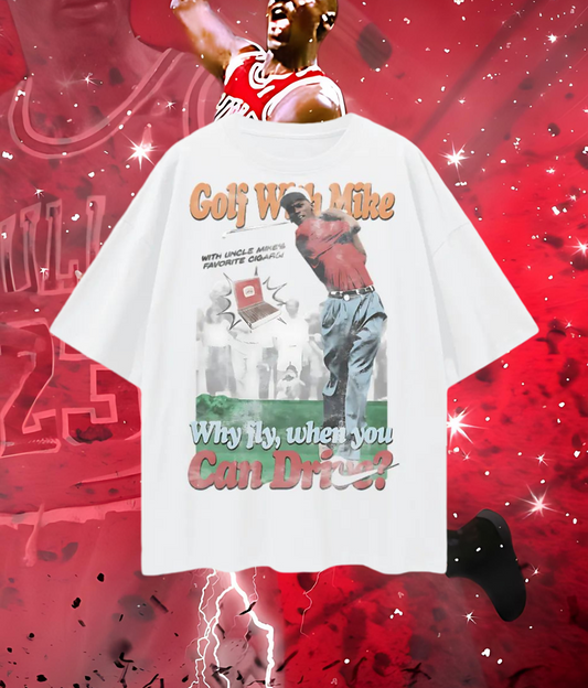Vintage Like Golf With MIke Jordan Graphic Oversized T Shirt