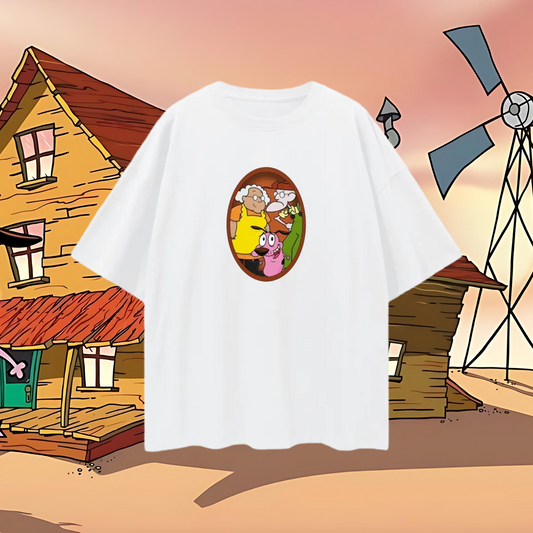 Vintage Like Courage The Cowardly Dog Graphic Oversized T Shirt