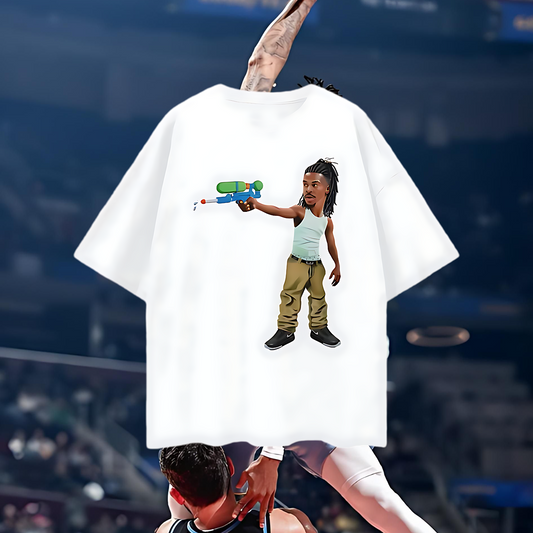 Vintage Like Ja Mourant Water Gun Y2K Graphic Oversized T Shirt