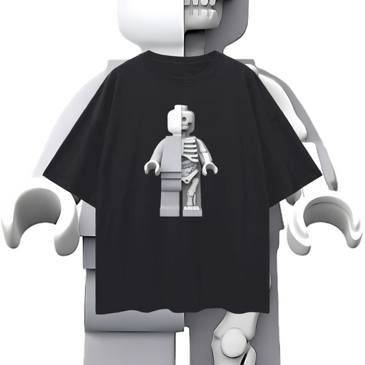 Vintage Like Lego Micro Anatomic Y2K Graphic Oversized T Shirt
