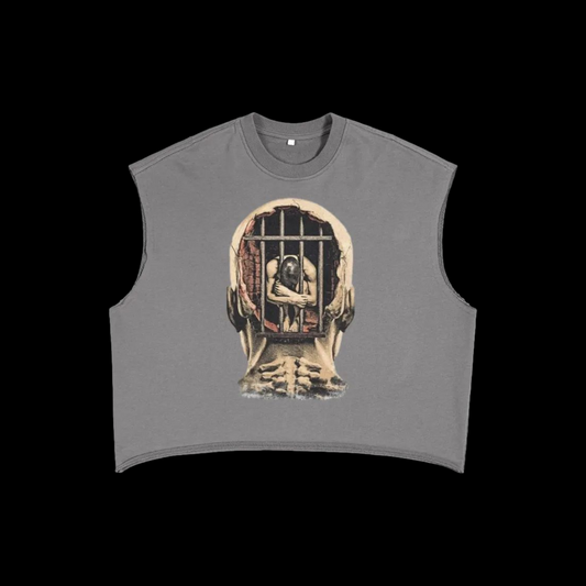 Mental Jail Cell 90s Y2K Vintage Like Boxy Tank Top