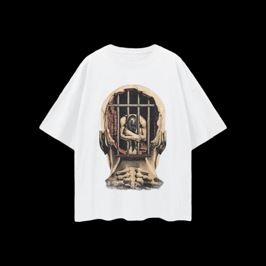 Mental Jail Cell 90s Y2K Vintage Like Graphic Oversized T Shirt