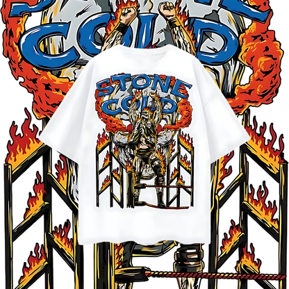 Stone Cold Steve Austin 90s Vintage Like Graphic Oversized T Shirt