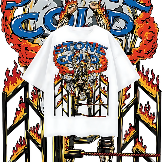 Stone Cold Steve Austin 90s Vintage Like Graphic Oversized T Shirt