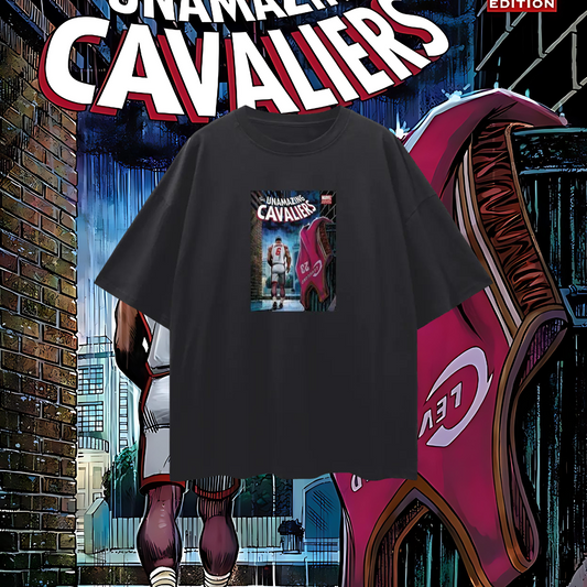 Lebron James Marvel Comic Cavaliers 90s Vintage Like Graphic Oversized T Shirt
