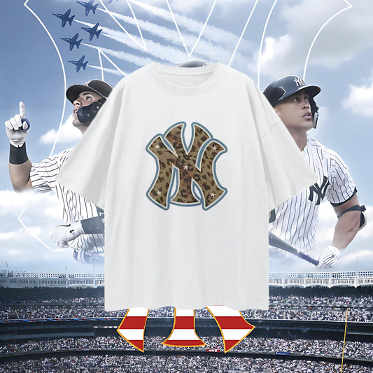 Yankees Leopard 90s Vintage Like Graphic Oversized T Shirt