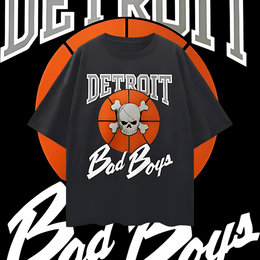 Detroit Pistons Bad Boys 90s Y2K Vintage Like Graphic Oversized T Shirt