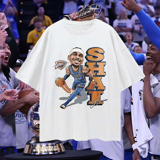 Shai Gilgeous Alexander Thunder MVP 90s Y2K Vintage Like Graphic Oversized T Shirt