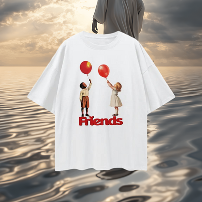 Friends Y2K Vintage Like Graphic Oversized T Shirt