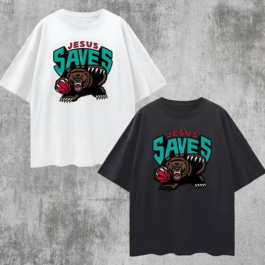 Religious Vintage/Y2K Jesus Saves Oversized T Shirt