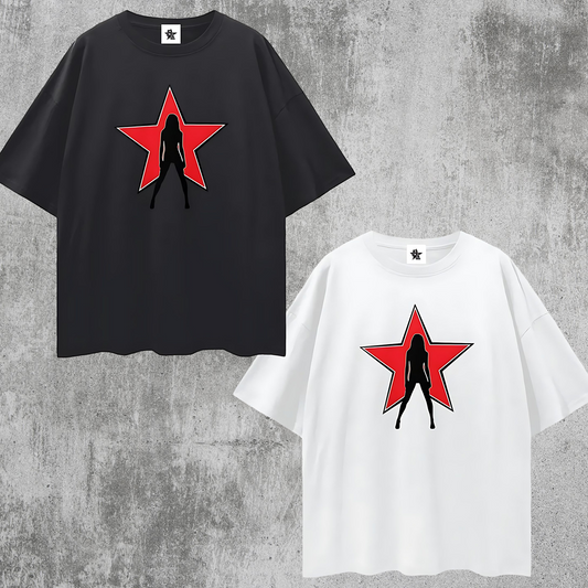 Vintage/Y2K Star Lady Oversized T Shirt