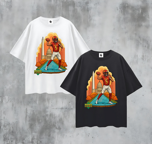 Vintage/Y2K Jayden Daniels Commanders Downtown Rookie Oversized T Shirt