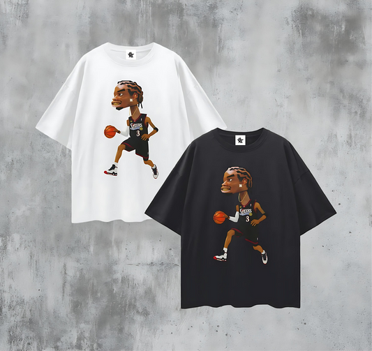 Vintage/Y2K Allen Iverson Sixers Oversized T Shirt