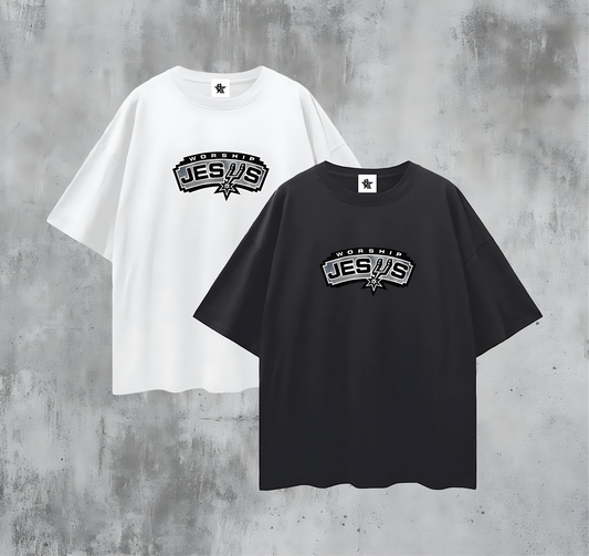Vintage/Y2K Religious Worship Jesus Spurs Oversized T Shirt