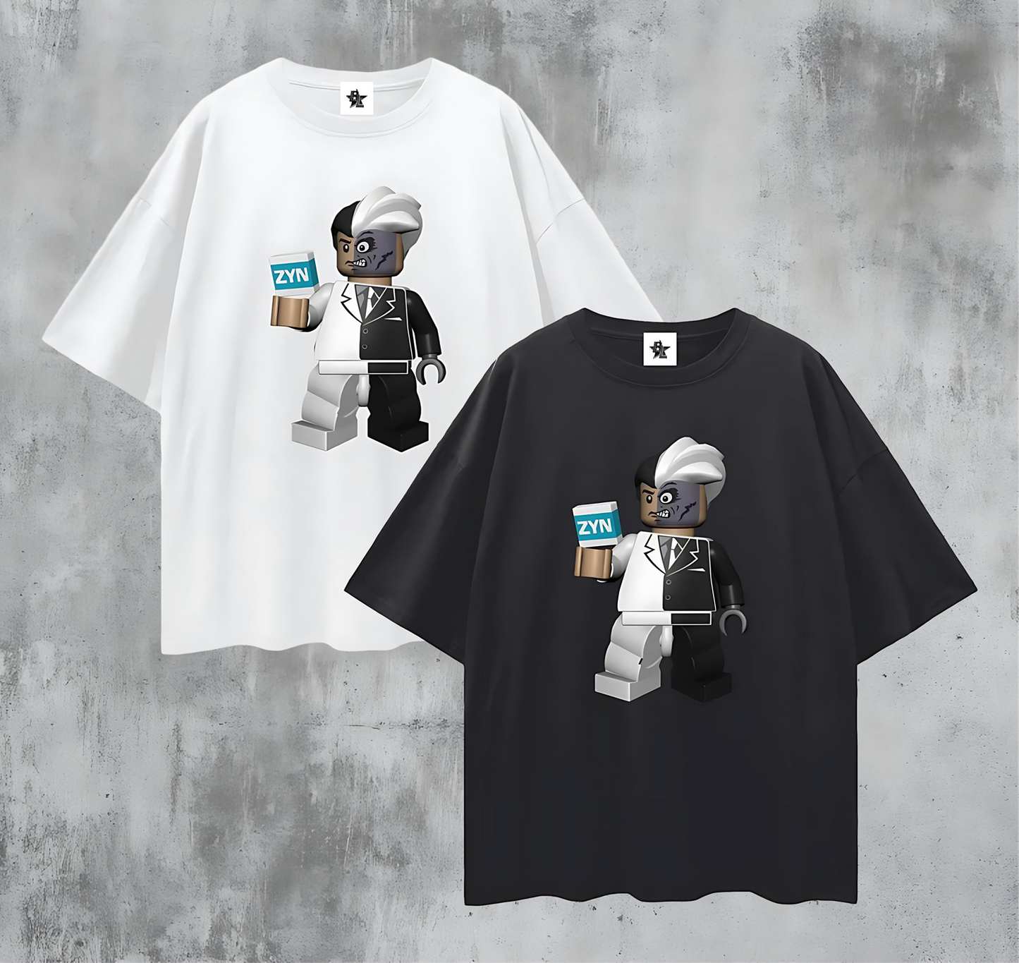Vintage/Y2K Lego Batman Two-Face Zyn Can Funny Oversized T Shirt