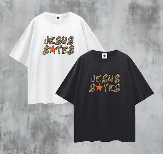 Vintage/Y2K Religious Jesus Saves Oversized T Shirt
