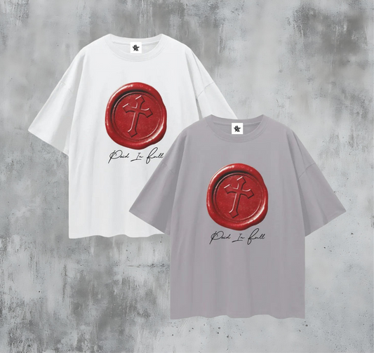 Vintage/Y2K Religious Paid In Full Cross Oversized T Shirt