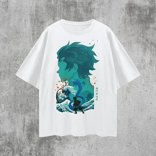 Vintage/Y2K Demon Slayer Anime Oversized T Shirt