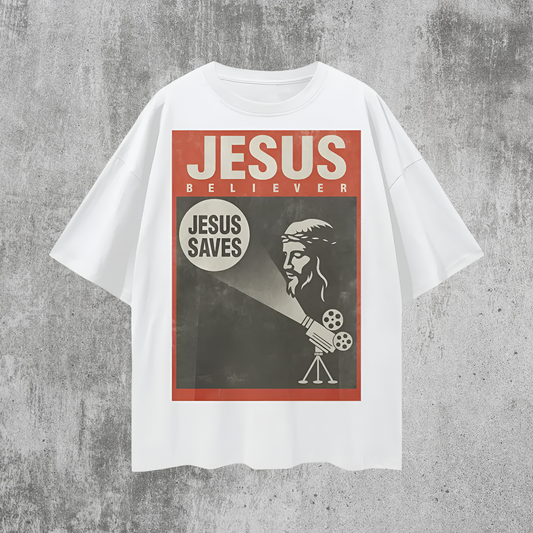 Religious Vintage/Y2K Jesus Believer Oversized T Shirt