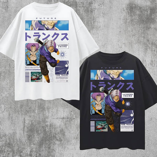Vintage/Y2K Future Trunks Anime Character Oversized T Shirt