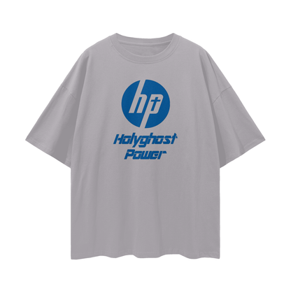 Religious Jesus Holy Power HP Logo Like Oversized T Shirt