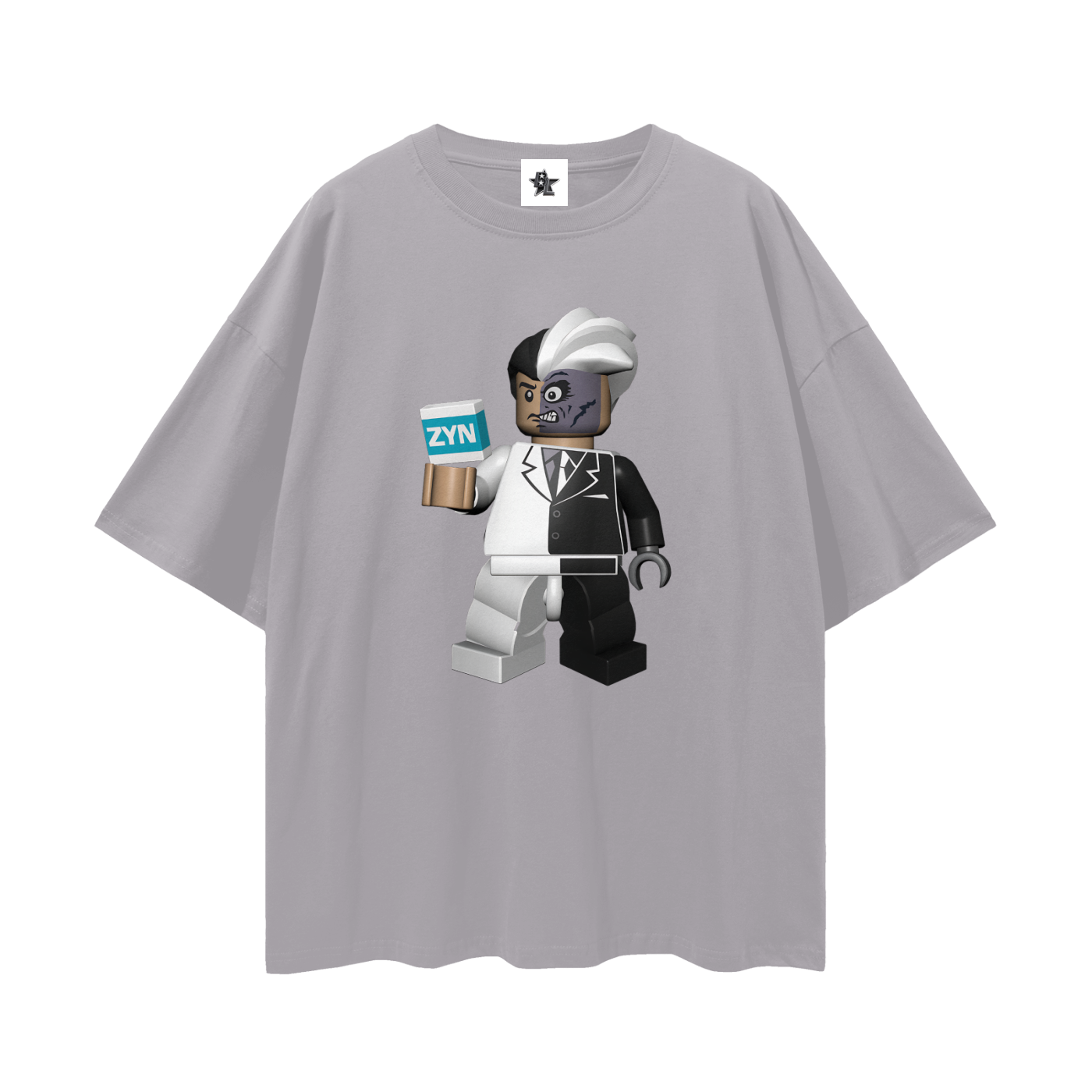 Vintage/Y2K Lego Batman Two-Face Zyn Can Funny Oversized T Shirt