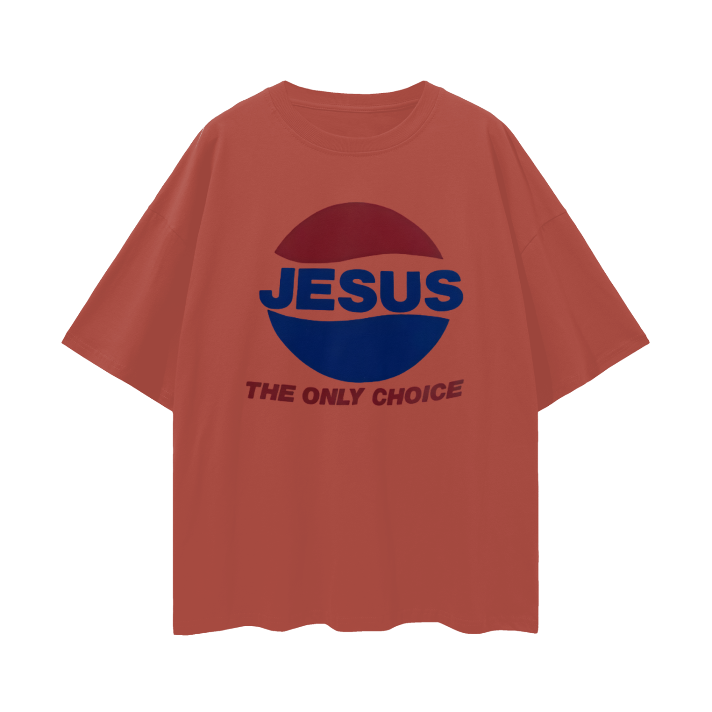 Religious Jesus Pepsi The Only Way Graphic Oversized T Shirt