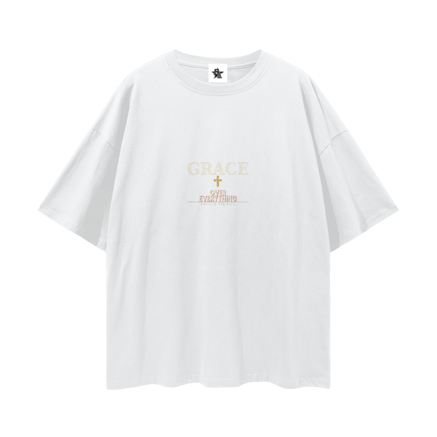 Grace Over Everything Oversized T-Shirt | Christian Streetwear Graphic