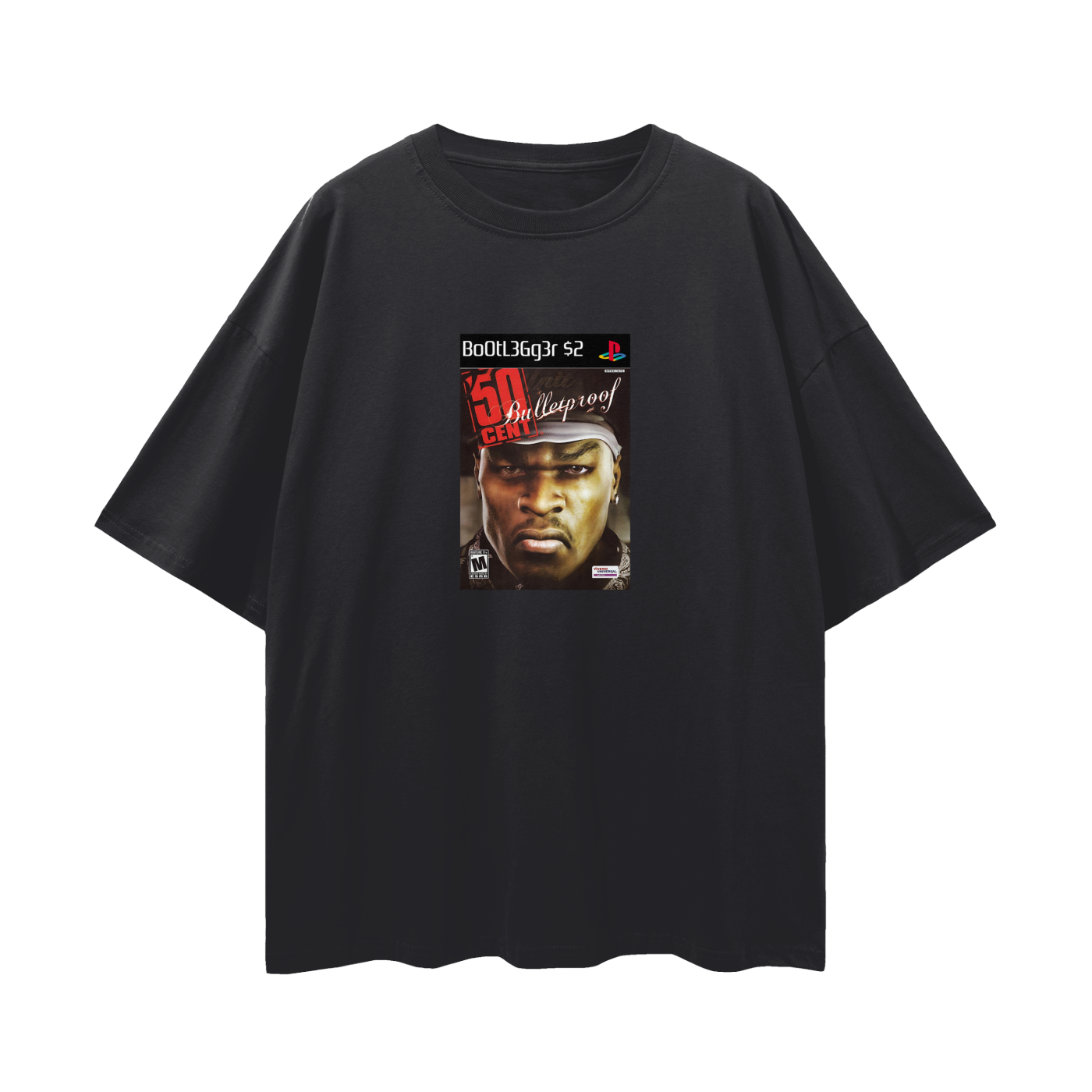 PlayStation 2 50 Cent Bullet Proof PS2 Video Game Disc Tee