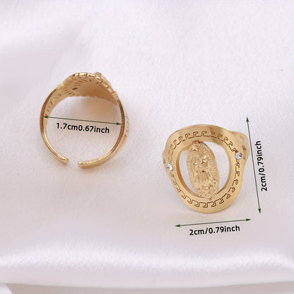 Religious Style Gold Virgin Mary Ring
