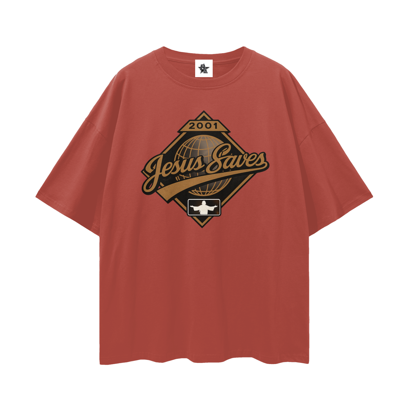 Vintage/Y2K Religious Jesus Saves Oversized T Shirt