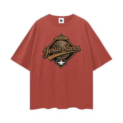 Vintage/Y2K Religious Jesus Saves Oversized T Shirt