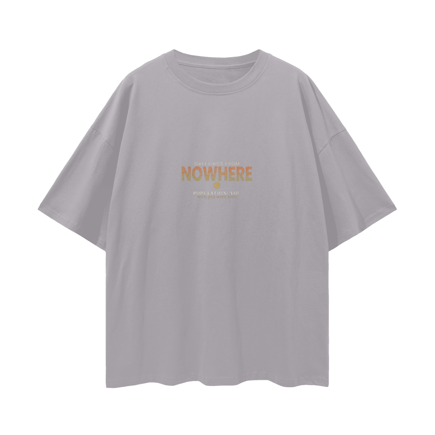 Greetings From Nowhere Oversized T-Shirt | Vintage Souvenir Streetwear Graphic