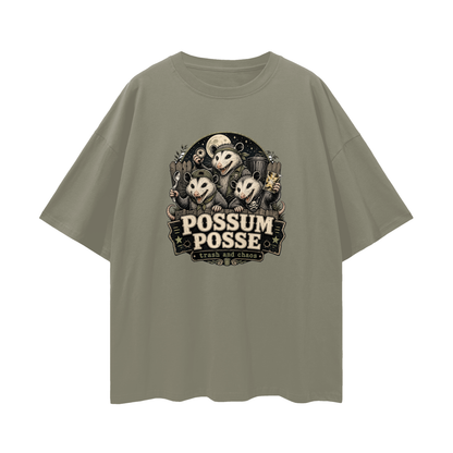 Possum Posse Tee - Trash & Chaos | Oversized Heavyweight Bootleg Graphic Tee