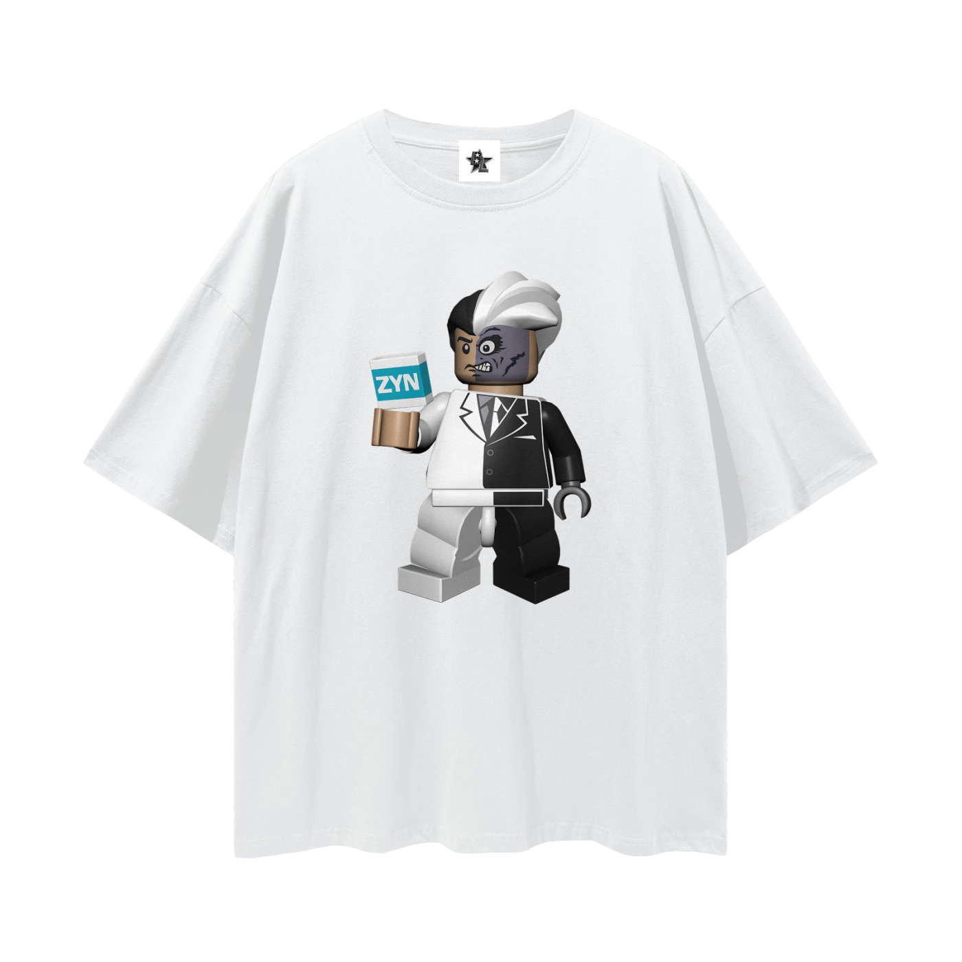 Vintage/Y2K Lego Batman Two-Face Zyn Can Funny Oversized T Shirt