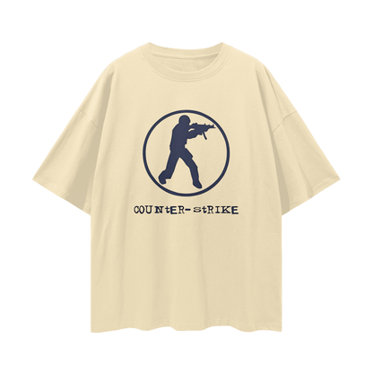 Counter Strike Gaming Graphic Oversized T Shirt