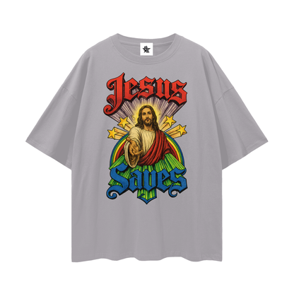 Vintage/Y2K Religious Jesus Saves Graphic T Shirt