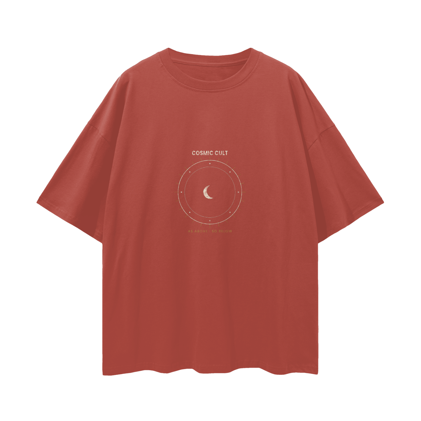 Cosmic Cult Oversized T-Shirt | Vintage Celestial Streetwear Graphic