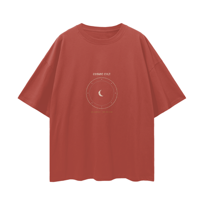 Cosmic Cult Oversized T-Shirt | Vintage Celestial Streetwear Graphic