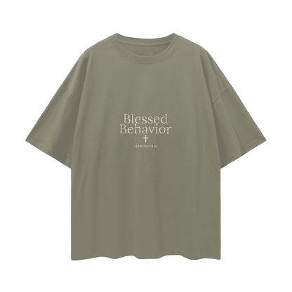 Blessed Behavior Oversized T-Shirt | Christian Streetwear Graphic