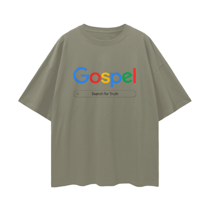 Religious Gospel Google Like Y2K Vintage Like Graphic Oversized T Shirt